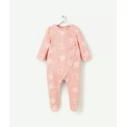 Dors bien en coton biologique rose imprimé pommes –  – Soldes