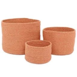 Panier de rangement -ILSE AMBRE- Lot de 3 orange