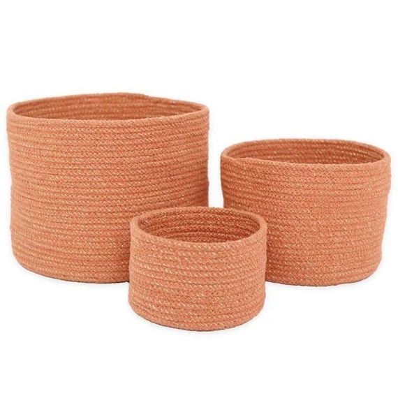 Panier de rangement -ILSE AMBRE- Lot de 3 orange