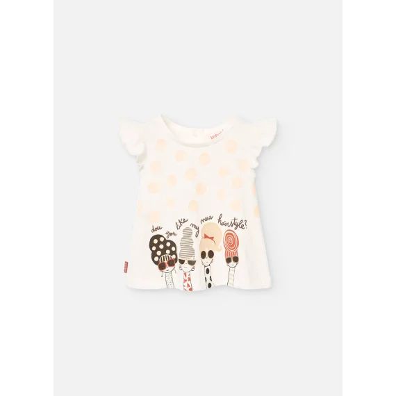 T-shirt Tricot Combiné Blanc