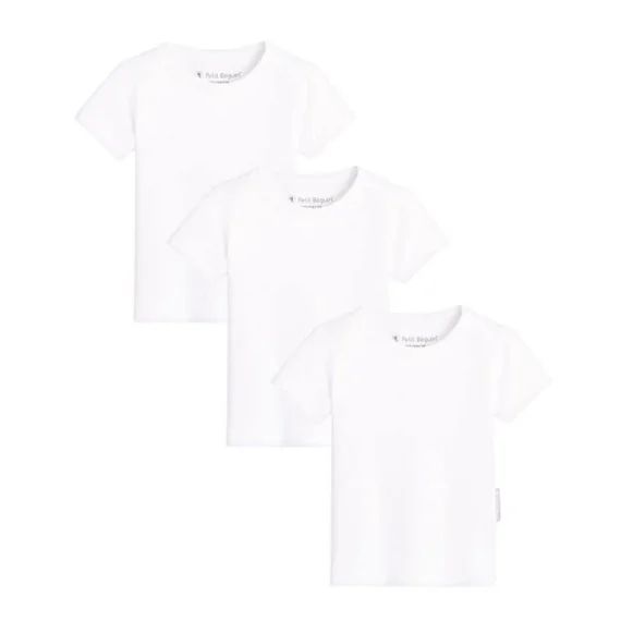 Lot De 3 Maillots De Corps Manches Courtes En Coton Blanc