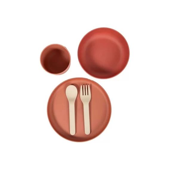 Coffret repas biodégradable terracotta (5 pièces)