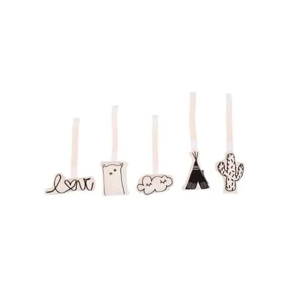 Lot de 5 activités à suspendre Gym figures en toile canvas