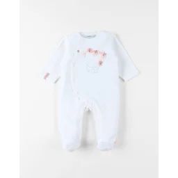 Pyjama Bébé Velours Blanc