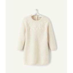 Robe en maille écru à manches longues bébé fille –  – Soldes