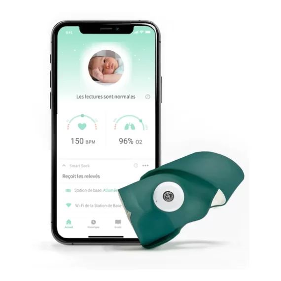 Babyphone Owlet Smart Sock 3 – Vert Océan