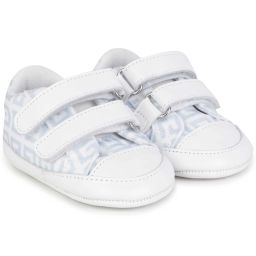 Chaussons à scratchs en cuir UNISEXE Bleu