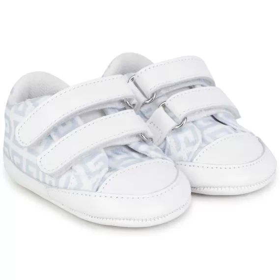 Chaussons à scratchs en cuir UNISEXE Bleu