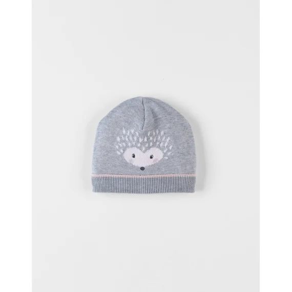Bonnet En Tricot Hérisson Gris