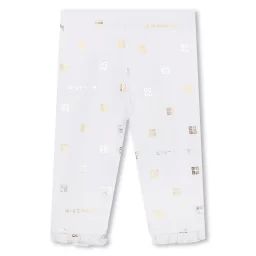 Legging en coton Fille Blanc