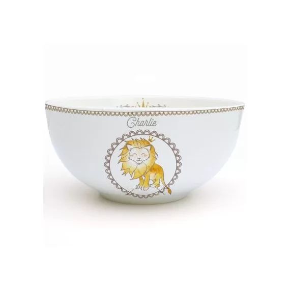Bol en porcelaine Lion (personnalisable)
