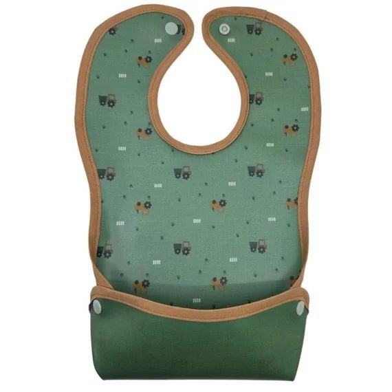 Bavoir malin® Tracteur vert