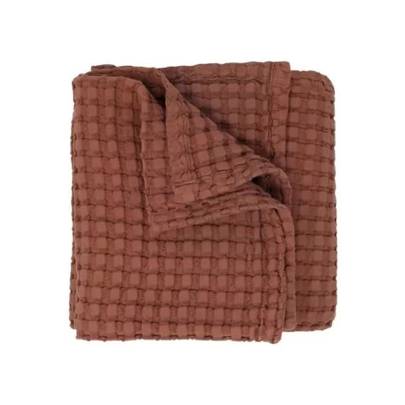 Couverture en coton bio Paros Terracotta (75 x 100 cm)