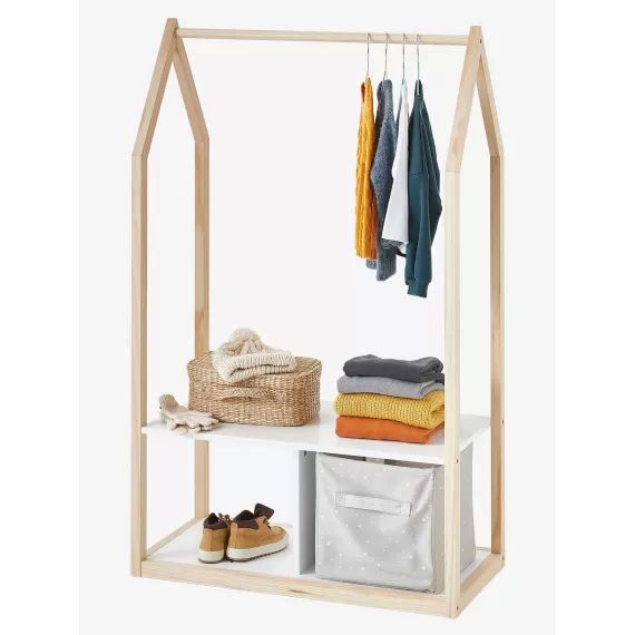 Portant Maison blanc / bois
