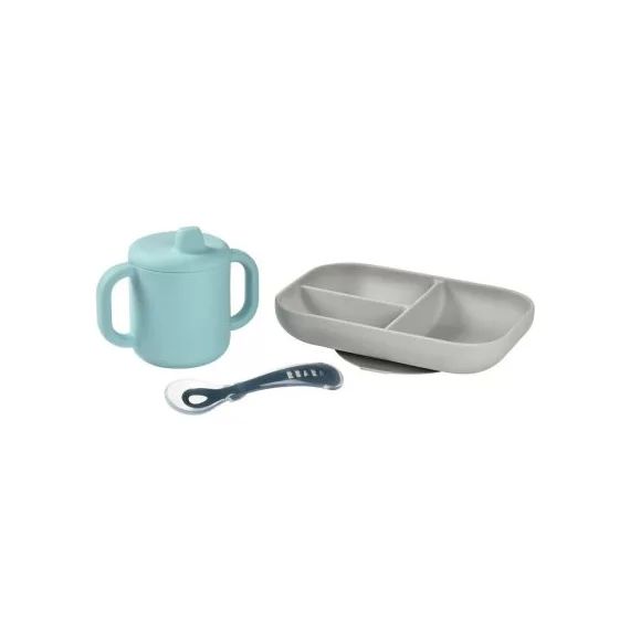 Coffret d&rsquo;apprentissage en silicone blue (3 pièces)