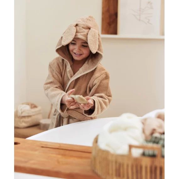 Peignoir en éponge biscuit –  – Soldes
