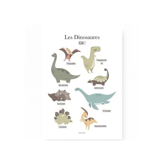 Affiche A3 Les dinosaures
