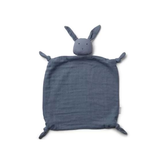 Doudou plat Agnete Rabbit blue wave