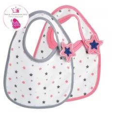lot de 2 bavoirs magiques rose