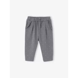 Pantalon molleton bébé fille bleu grisé