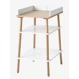 Table à langer LIGNE CONFETTI blanc/bois