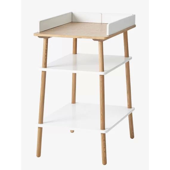Table à langer LIGNE CONFETTI blanc/bois