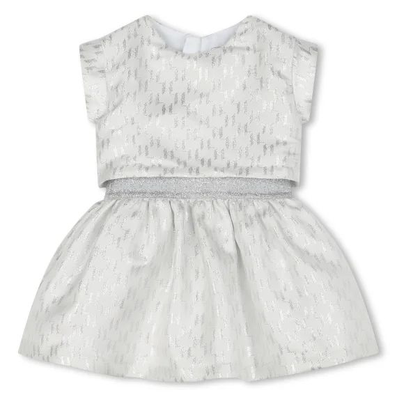 Robe esprit couture imprimée Fille Beige