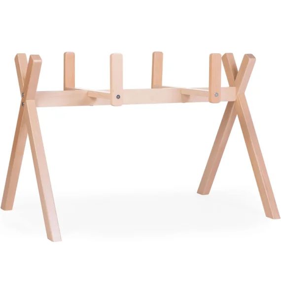 Support de couffin évolutif 2 en 1 en bois naturel