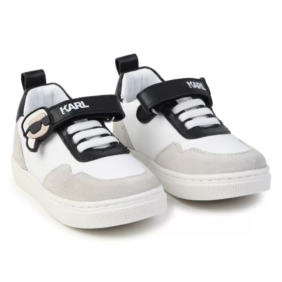 Baskets à lacets en cuir UNISEXE Noir