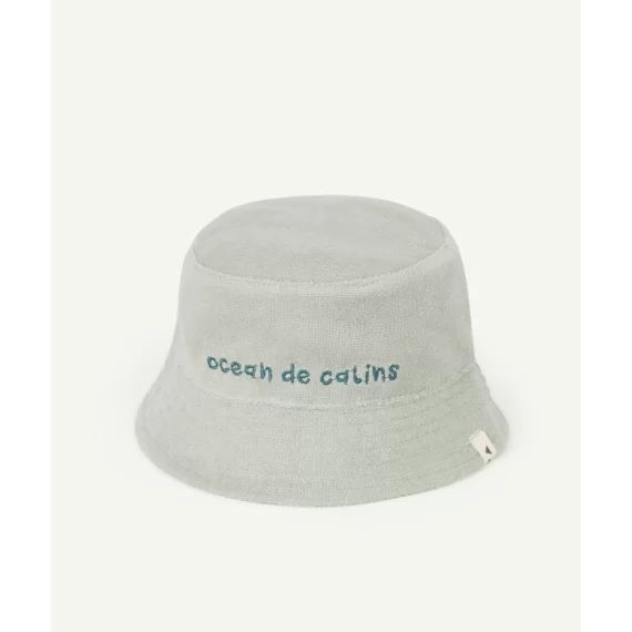 Bob bébé garçon réversible en éponge vert avec message –  – Soldes