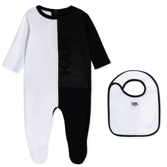 Ensemble pyjama et bavoir coton Garçon Noir