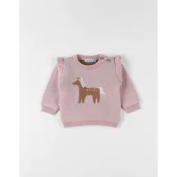 Pull En Tricot Cheval Rose