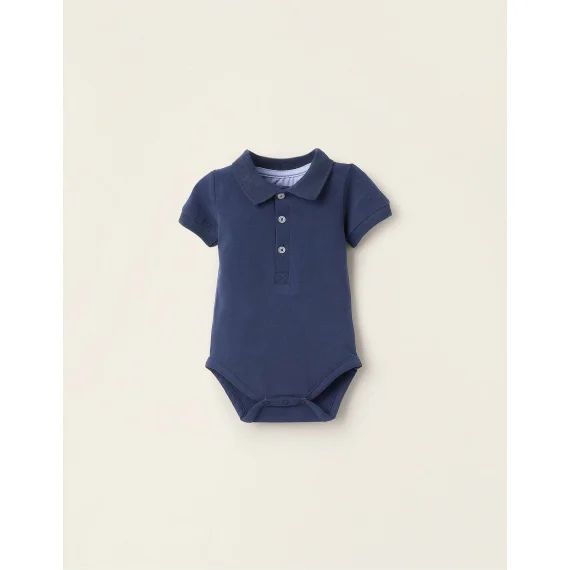 Body-polo À Manches Courtes Bleu Foncé