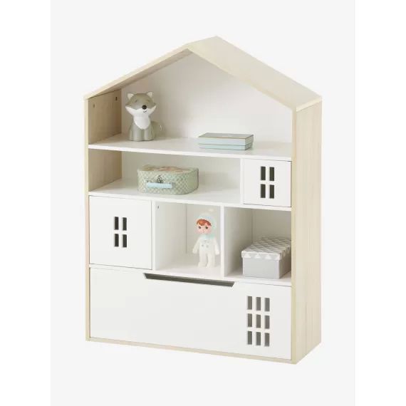 Meuble de rangement Casas blanc/bois