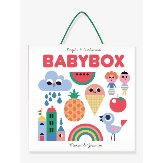 Coffret livres d’éveil + mobile Babybox MARCEL&JOACHIM blanc