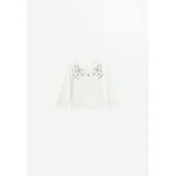 T-shirt Bébé Manches Longues Écru Lily Ecru