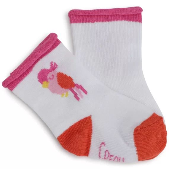 Chaussettes à motifs Fille Blanc