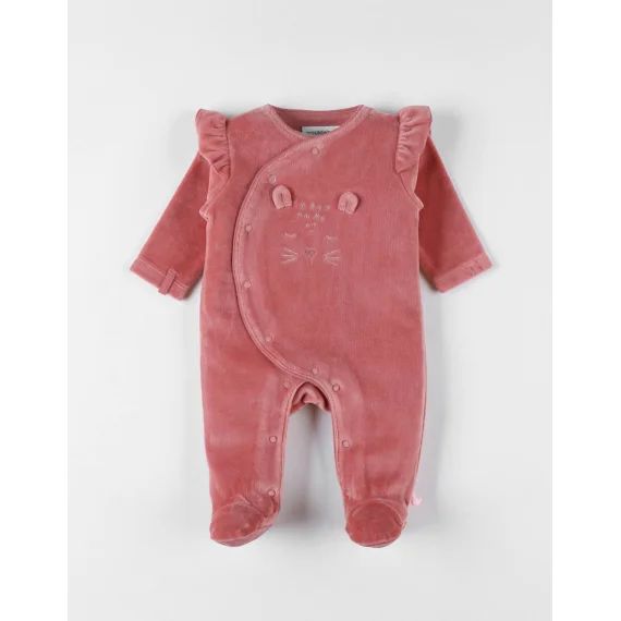 Pyjama En Velours Côtelé Guépard Rose