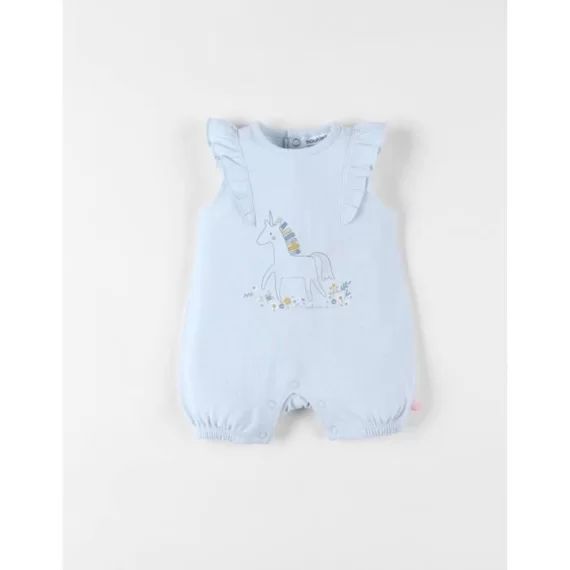 Combishort Licorne En Jersey Bleu
