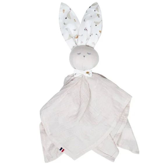 Sevira Kids – Doudou plat Lapin personnalisable Sidonia – Multicolore blanc