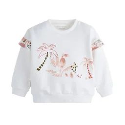 Sweat-shirt Bébé Fille Para Blanc
