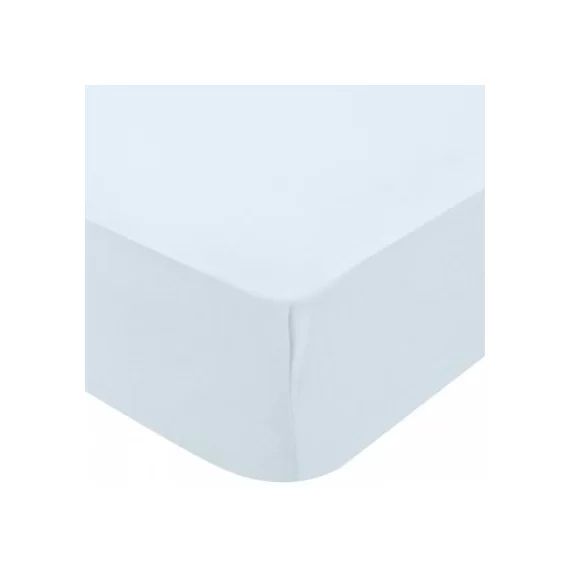 Drap housse bébé jersey bleu clair (60 x 120 cm)