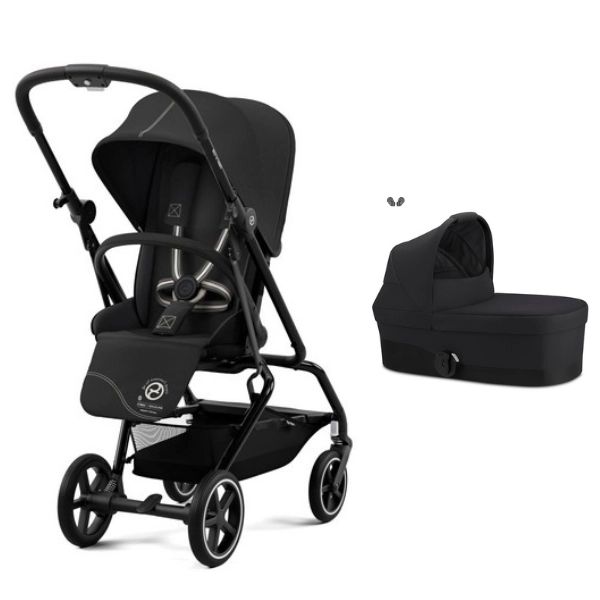 Poussette Cybex Eezy S Twist PLUS 2 – Châssis Black + Nacelle S – Moon Black