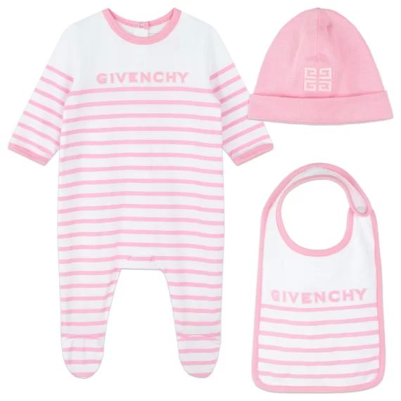 Ensemble 3 pièces en coton UNISEXE Rose