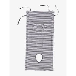 Protection réversible vertbaudet pour assise de poussette gris foncé rayé