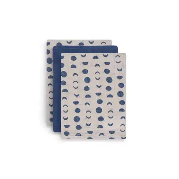 Gants de toilette x3 gaze Coton Moonlight –