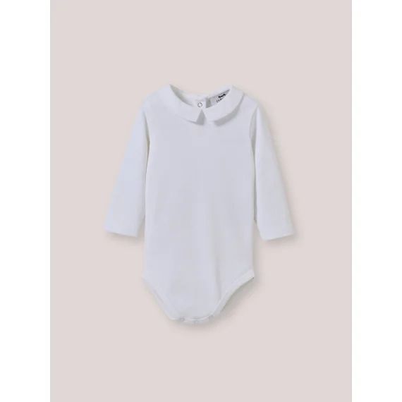 Body Col Mac Milan En Coton Biologique Blanc Casse