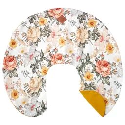Housse Pour Coussin D&rsquo;allaitement Ergonomique Néo Vintage Blanc Imprimé Floral