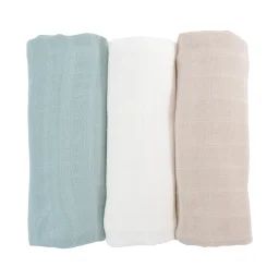 Lot de 3 langes bébé coton bio* Antilles