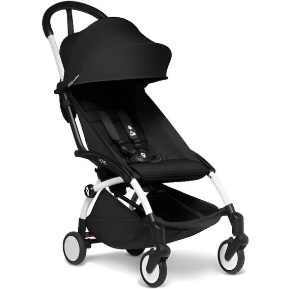 Poussette combinée BABYZEN YOYO² – cadre blanc – Version 6+ – Noir noir
